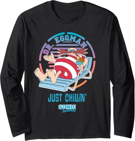 Discover Sonic the Hedgehog - "Just Chillin" Dr. Eggman Long Sleeve T-Shirt