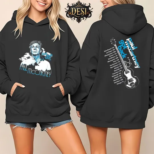 P mccartney Got Back Tour 2025 Fan Gifts Concert Unisex Hoodie