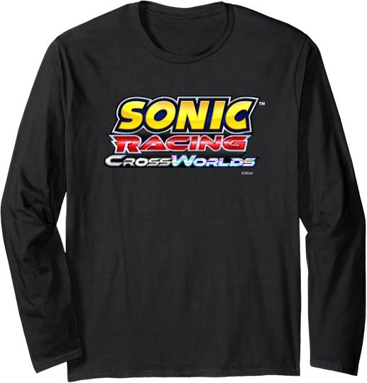 Discover Sonic the Hedgehog Sonic Racing CrossWorlds Logo Long Sleeve T-Shirt