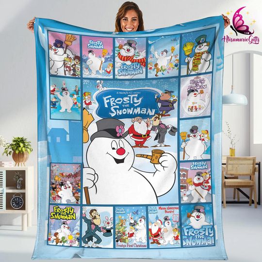 Frosty the Snowman Blanket, Christmas Frosty the Snowman, Christmas Movie Blanket