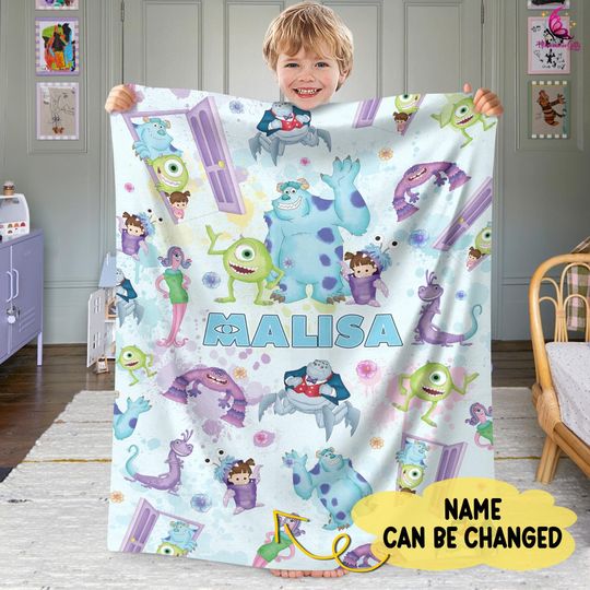 Discover Personalized Monsters Inc Fleece Blanket, Monsters Inc Characters Blanket