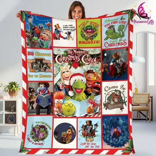 Personalized The Muppet Christmas Carol Fleece Blanket | The Muppet Lovers Blanket