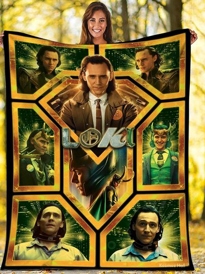 Loki Movie Fleece Blanket, Loki Laufeyson God of Mischief, Loki Movie Merch