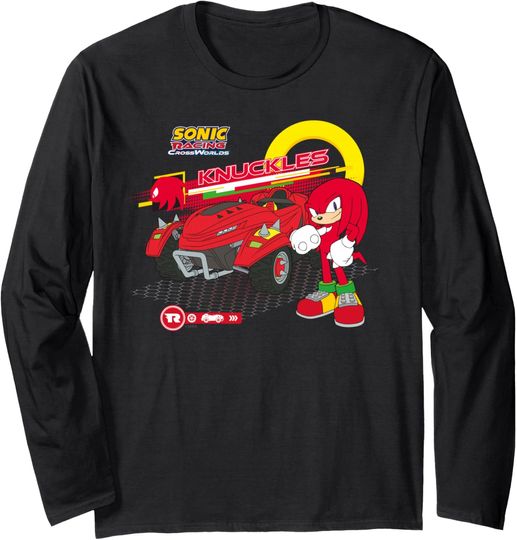 Discover Sonic Racing CrossWorlds - Ready to Roll Knuckles Long Sleeve T-Shirt
