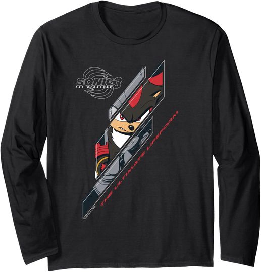 Discover Sonic the Hedgehog 3 - Shadow "The Ultimate Lifeform" Long Sleeve T-Shirt