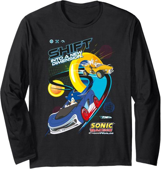 Discover Sonic Racing CrossWorlds "Shift into a New Dimension" Long Sleeve T-Shirt