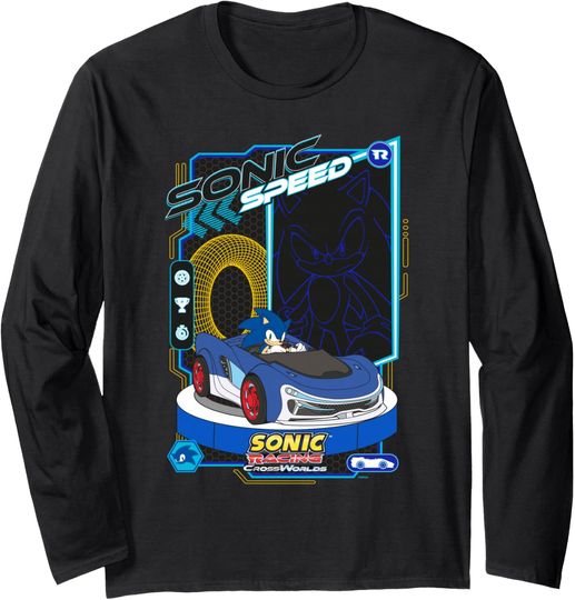 Discover Sonic Racing CrossWorlds - Sonic the Hedgehog "Sonic Speed" Long Sleeve T-Shirt