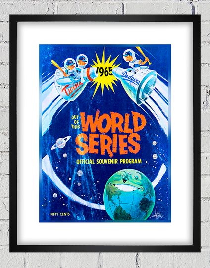 1965 Vintage Los Angeles Dodgers - Minnesota Twins World Series Program Cover - Digital Reproduction