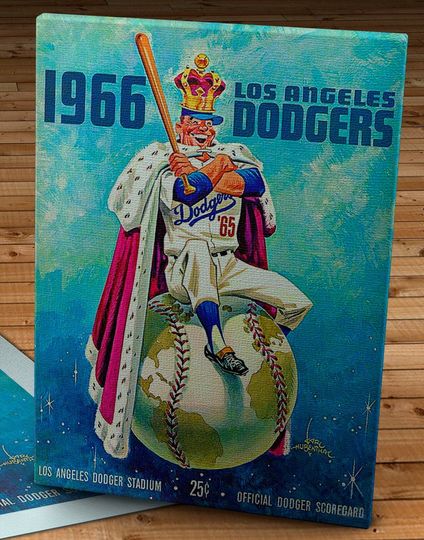 Discover 1966 Vintage Los Angeles Dodgers - World Champions Program - Canvas Gallery Wrap