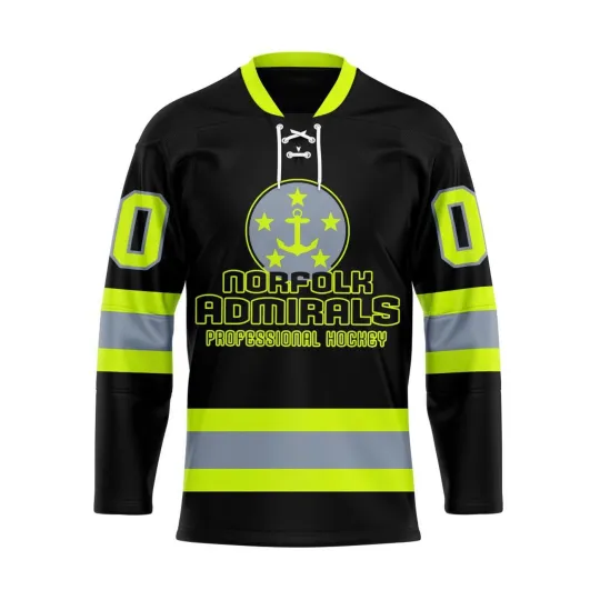 Discover Personalized Norfolk Admirals Firefighters Lace Hockey Shirt Men's Fan Gear Gift