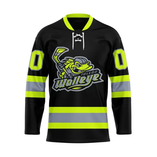 Discover Personalized Toledo Walleye Firefighters Lace Hockey Shirt Men's Fan Gear Gift