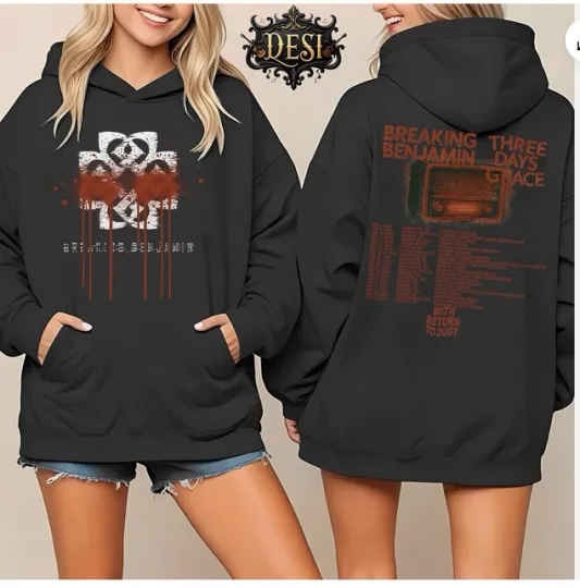 Discover Breaking Benjamin Three Days Grace 2025 Tour Dates Sweater, Hoodie