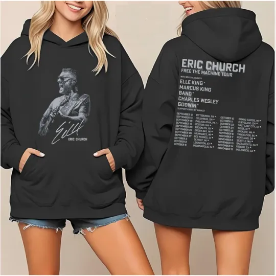 Discover E Church Free the Machine Tour 2025 Music Concert Hoodie