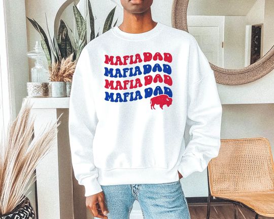 Discover Buffalo Football Mafia Dad Sweatshirt, WNY Buffalo Sports Fan Sweater