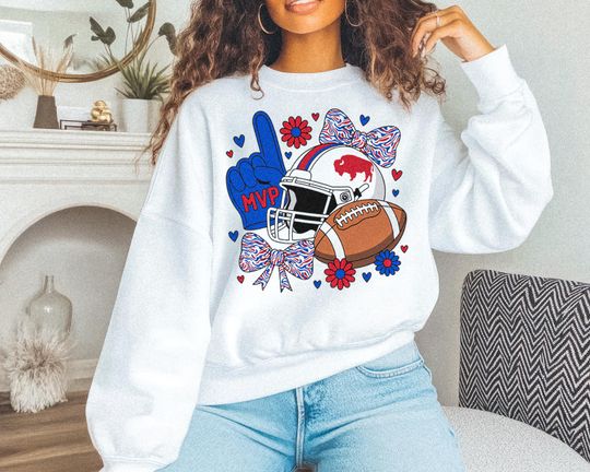 Discover Cute Buffalo Fan Sweatshirt, Vintage Buffalo Football Sweater, Let's Go Buffalo Mafia 716, WNY New York
