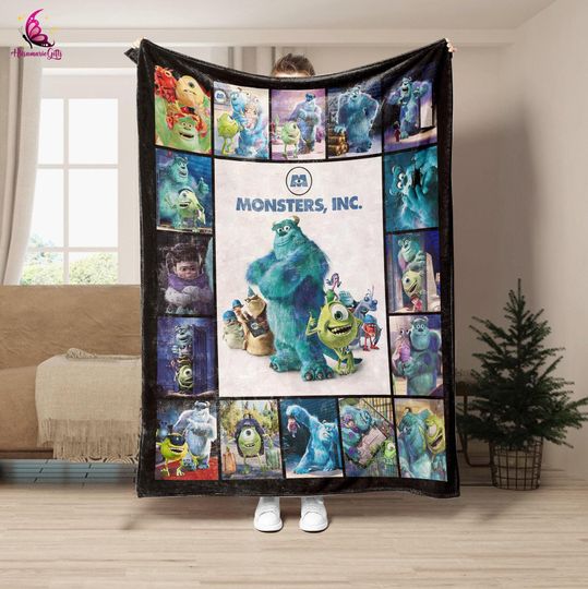 Discover Monsters Inc University Blanket | Inc Blanket Baby Birthday Gift | Home Decor | Monsters Inc Blanket | Magic Kingdom Blanket