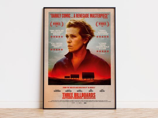 Discover Three Billboards Outside Ebbing, Missouri - Movie Poster | Digital Download | High Quality Ready To Print