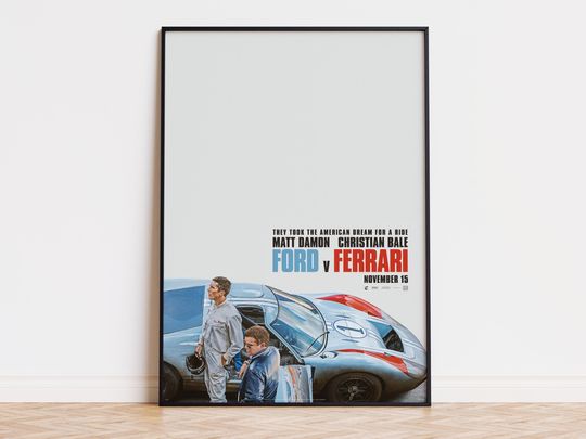 Discover Ford v Ferrari - Movie Poster | Digital Download | High Quality Ready To Print
