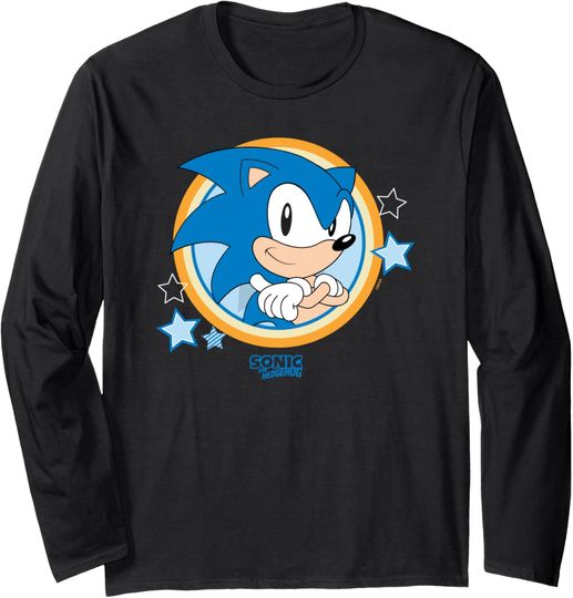 Discover Sonic The Hedgehog Father's Day You're A Star Portrait Long Sleeve T-Shirt