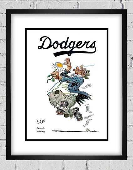 Discover 1951 Vintage Brooklyn Dodgers Bum Program Cover - Digital Reproduction