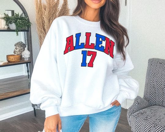 Discover Allen 17 Buffalo Football Vintage Sweatshirt, Buffalo Mafia WNY Gift, New York Football Fan Sweater