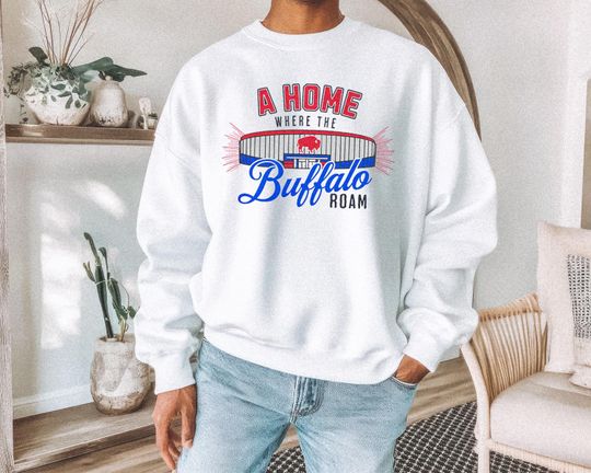 Discover Buffalo Roam Sweatshirt || Buffalo Football Vintage Sweatshirt Football Fan Sweater Lets Go Buffalo Mafia 716 Buffalo Gift WNY New York