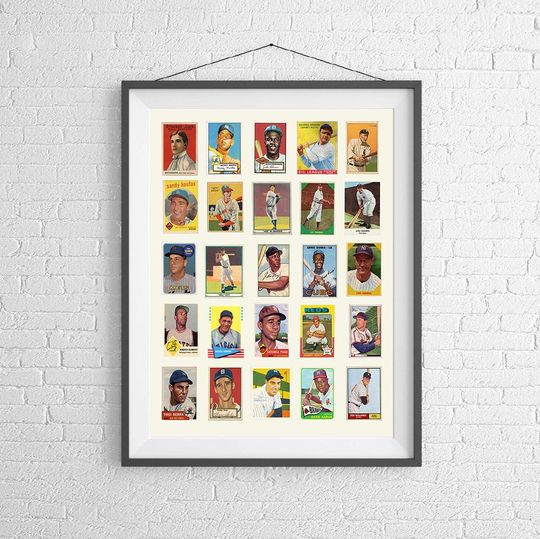 Discover MLB Hall of Fame Baseball Card Poster - Art Print - HOF Collection