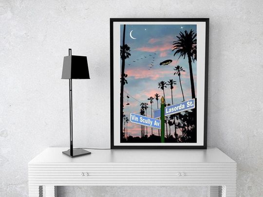 Discover Dodger Blue Skies (High Quality 11"x17" durable poster print)