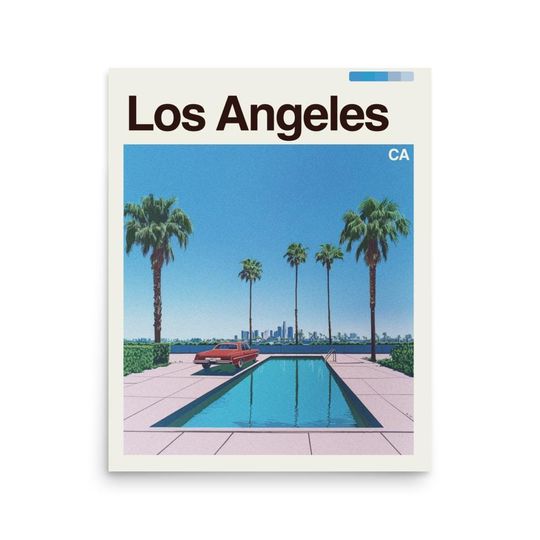 Discover Los Angeles Travel Poster: California Wall Art