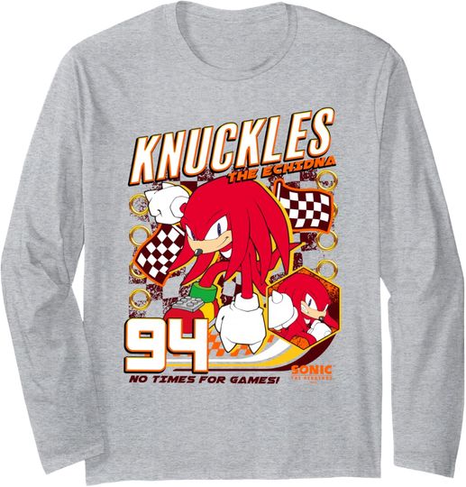 Discover Sonic The Hedgehog Knuckles The Echidna 94 Racing Poster Long Sleeve T-Shirt