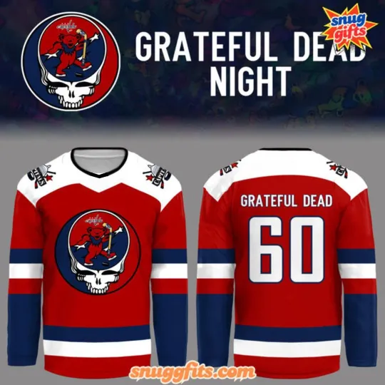 Personalized Washington Capitals x Grateful Dead Night Special Hockey Shirt Gift
