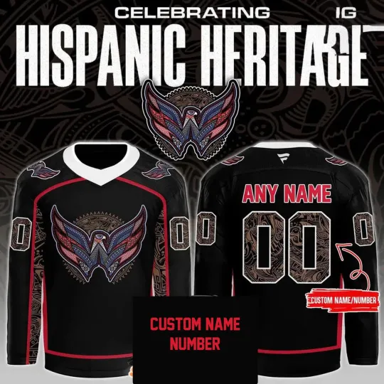 Discover Personalized Washington Capitals Hispanic Heritage Month Special Hockey Shirt