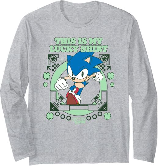 Discover Sonic The Hedgehog This Is My Lucky Shirt Sonic The Hedgehog Long Sleeve T-Shirt