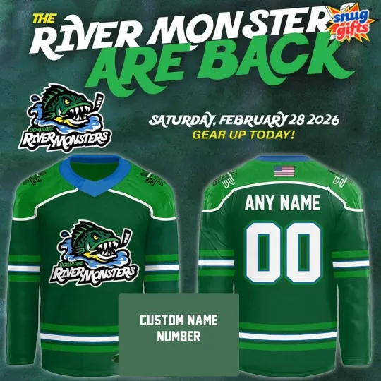 Personalized Macon Mayhem x River Monsters Night 2025 Special Hockey Shirt Men's
