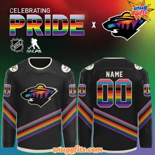 Discover Personalized Minnesota Wild 2025 Celebrating Pride Night Hockey Shirt Men's