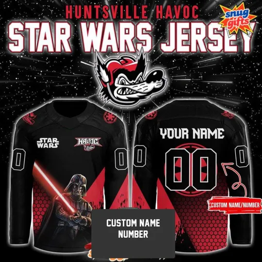 Discover Custom Huntsville Havoc x Star Wars Night Special Hockey Shirt Fan Gear Gift