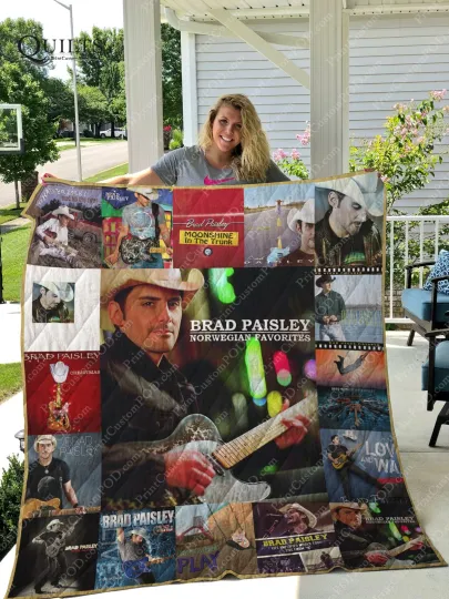 Brad Paisley Quilt Blanket Gift for Fan