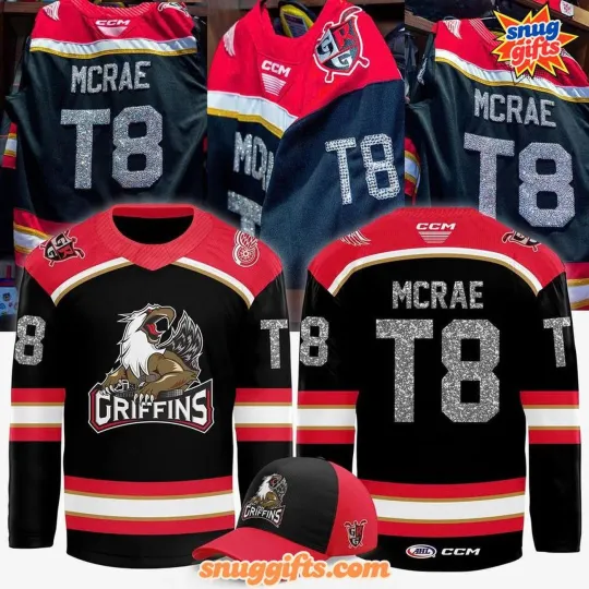 Discover Personalized Grand Rapids Griffins 2025 McRae T8 Special Hockey Shirt Fan Gear