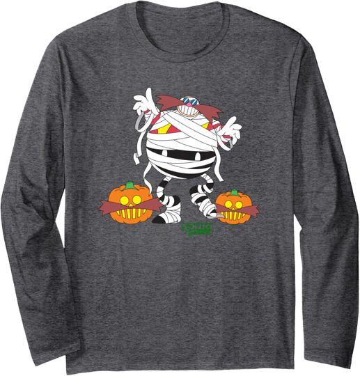 Discover Sonic The Hedgehog Halloween Dr Eggman Mummy Chest Portrait Long Sleeve T-Shirt