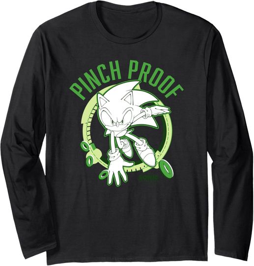 Discover Sonic The Hedgehog St. Patrick's Day Pinch Proof Outline Long Sleeve T-Shirt