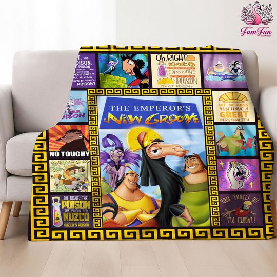 Discover The Emperor's New Groove Fleece Blanket, Bedding Decor, Magic Kingdom Throw Blanket, Emperor's New Groove Blanket