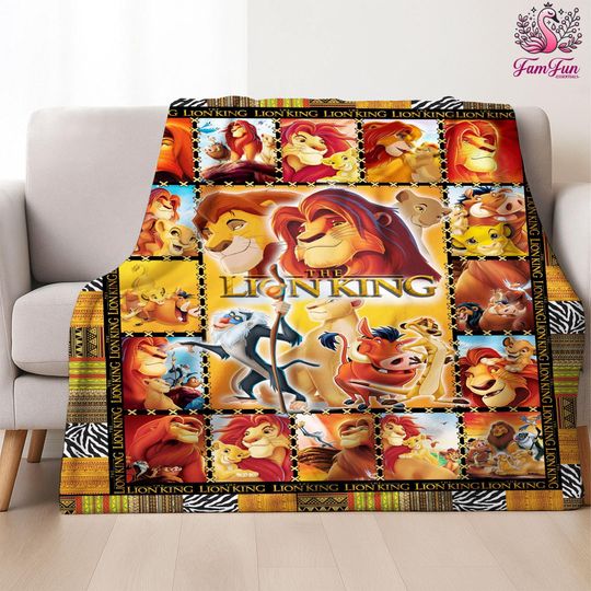 Discover The Lion King Blanket | The Lion King Birthday Gifts | Lion King Fleece Blanket | The Lion King Movie Characters Blanket