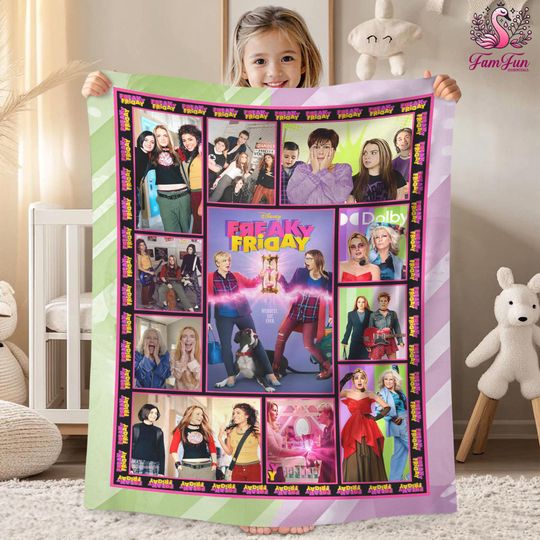 Discover Freaky Friday Blanket, Freaky Friday Pink Slip Band, Freaky Friday Movie Inspired, Freakier Friday 2025, Retro Band Y2K Movie Merch