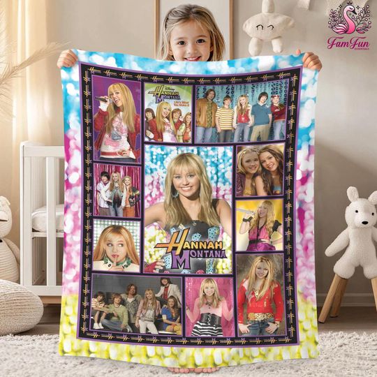 Discover Hannah Montana Blanket, Disneyland Hannah Montana Blanket, Girls Trip Blanket, The Other Side of Me, WDW Blanket Gifts for Her