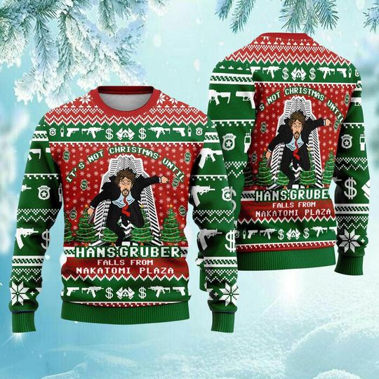 Discover Nakatomi Plaza Ugly Christmas Sweater, Die Hard Movie Xmas Sweater, Funny Ugly Sweater