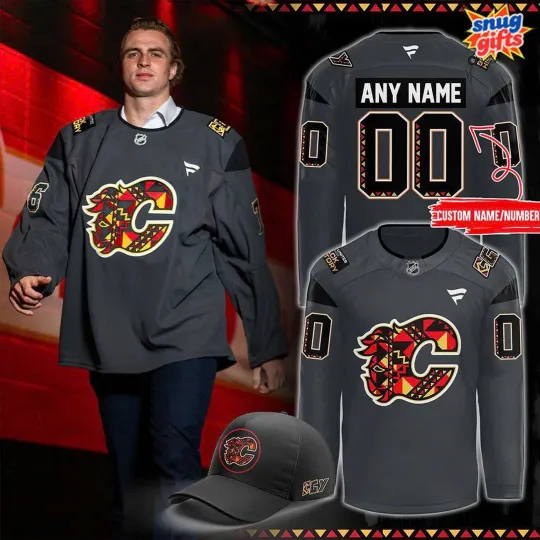 Personalized Calgary Flames Flames Black History Month Night 2025 Hockey Shirt