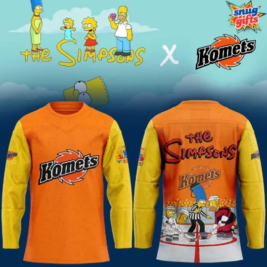 Discover Personalized Fort Wayne Komets x 35th The Simpsons Hockey Shirt Fan Gear Gift