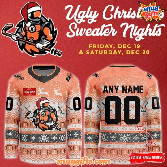 Discover Personalized Fort Wayne Komets 2025 Ugly Christmas Hockey Shirt Fan Gear Gift