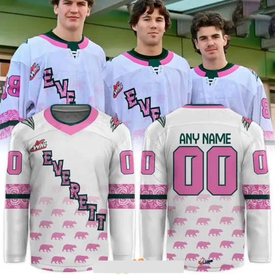 Discover Personalized Everett Silvertips 2025 Pink the Rink Special Hockey Shirt Fan Gear
