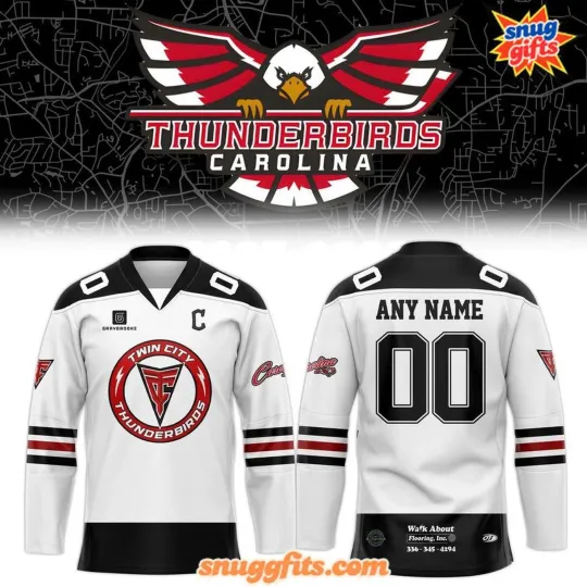 Personalized Carolina Thunderbirds Season 2025-2026 Hockey Shirt Men's Fan Gear